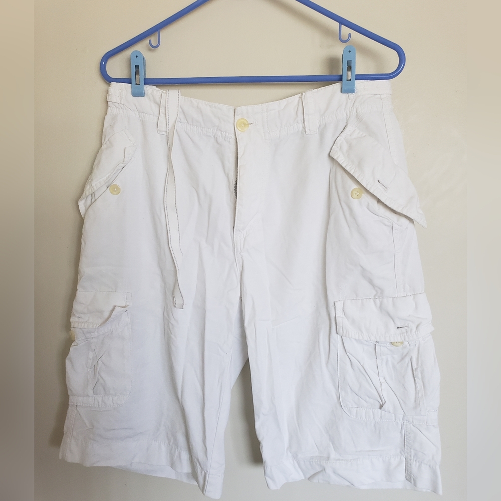 Tommy Hilfiger White Cargo Shorts